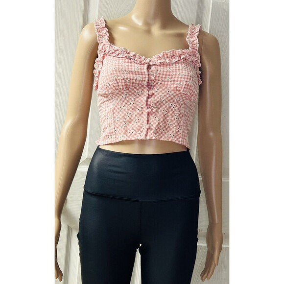 Kirious Los Angeles 100% Cotton Nordstrom Button Blouse Floral Pink Size M - Picture 1 of 7